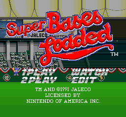 Super Bases Loaded (USA) Title Screen